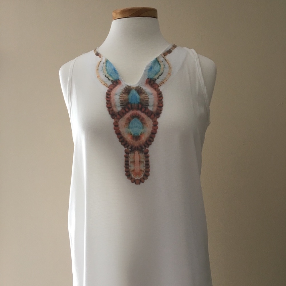 White Maxi Cover- up Dress